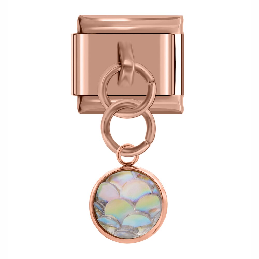 Hapiship Original Daisy Round Fish Scales Rose Italian Charm Fit 9mm Stainless Steel Bracelet DIY Making Jewelry DJ309: I1