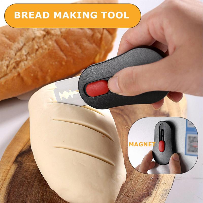 Brood Scoring Blade Set Zelfgemaakte Zuurdesem Deeg Scribing Tool Met 5 Vervangende Messen Brood Scoring Mes Scheermessen Cutter