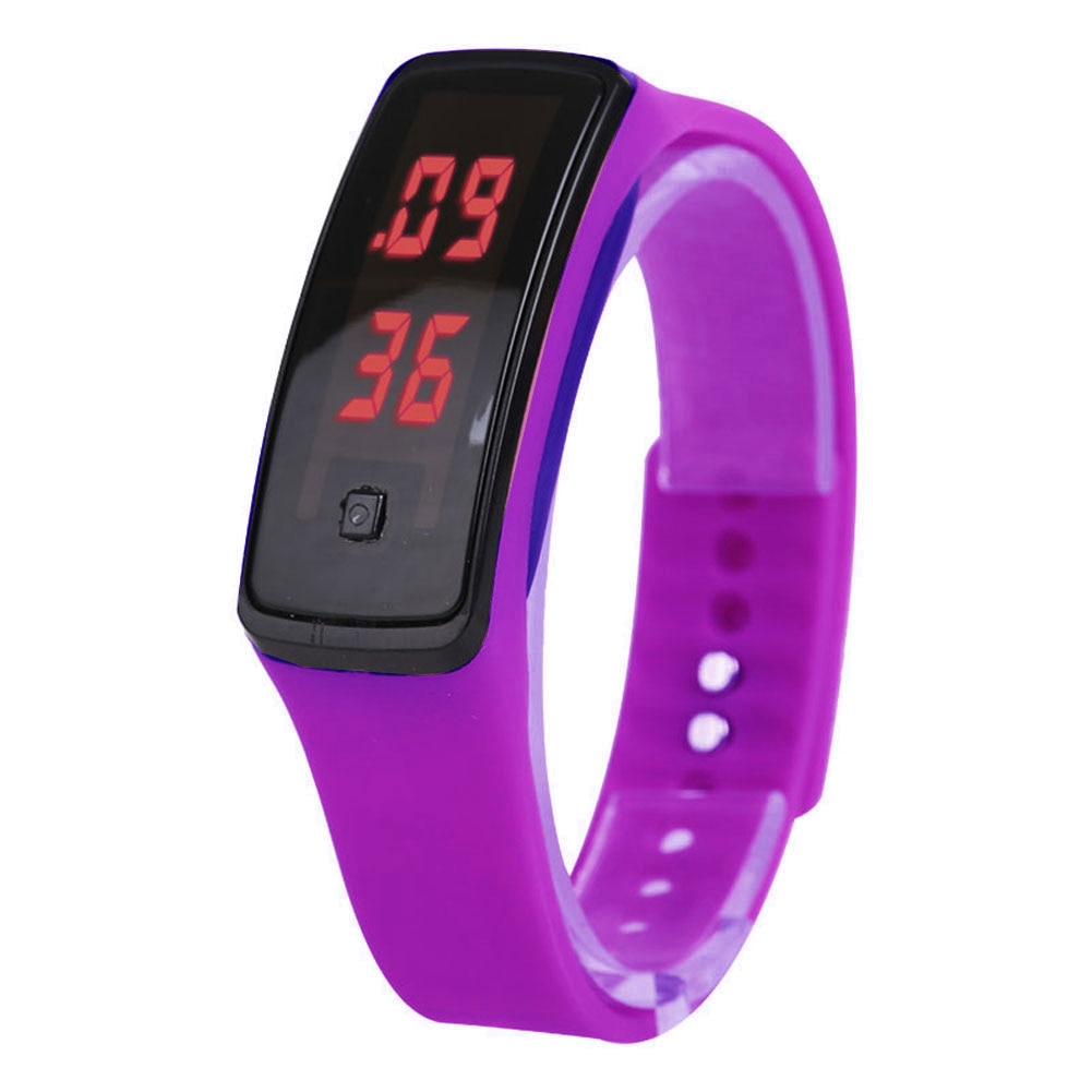 Sport LED Women Watches Candy Color Silicone Rubber Touchscreen Digital Watches Waterproof Bracelet Wrist Watch