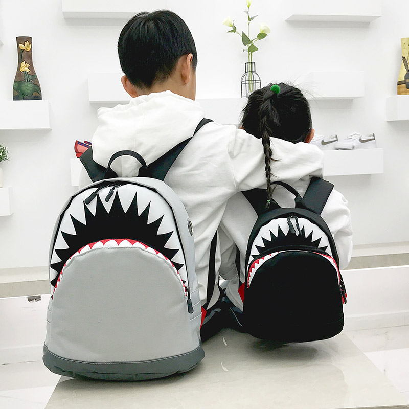 Kind Canvas Rugzak Kids 3D Model Shark Schooltassen Baby mochilas Kind Schooltas voor de Kleuterschool Jongens en Meisjes rugzak