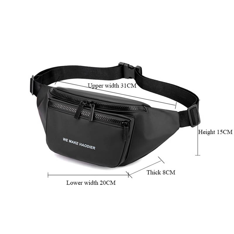Riñonera impermeable de gran capacidad para hombre y mujer, Cangurera de nailon de , a la , bolso cruzado para el pecho para exteriores, Unisex,