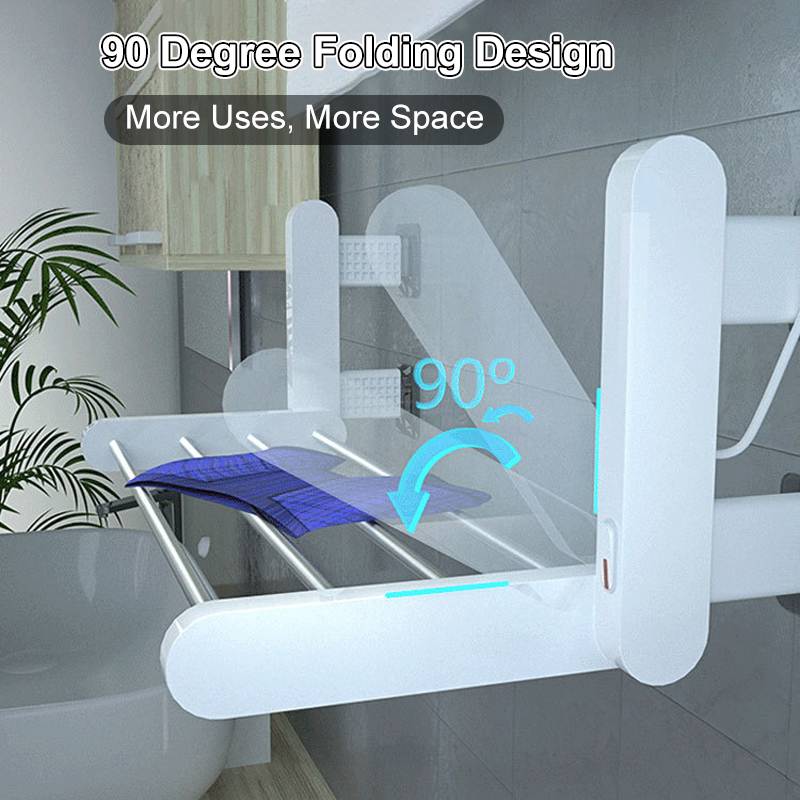 Touch Switch Bathroom Heated Towel Rack Shelf Electric Heating Towel Rail Intelligent Thermostatic Drying Towel Warmer