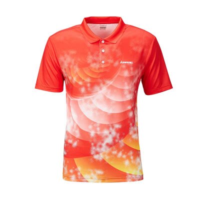 KAWASAKI transpirable bádminton Camiseta de manga corta para hombre verde rojo camiseta de secado rápido Fitness camisas ST-R1244: ST-R1244Red / XL