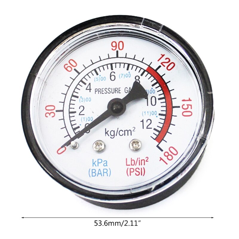 Horizontal/Vertical Pressure Gauge Diaphragm Type Gauge Air Compressor Gauge with Iron/Plastic Shell Gauge