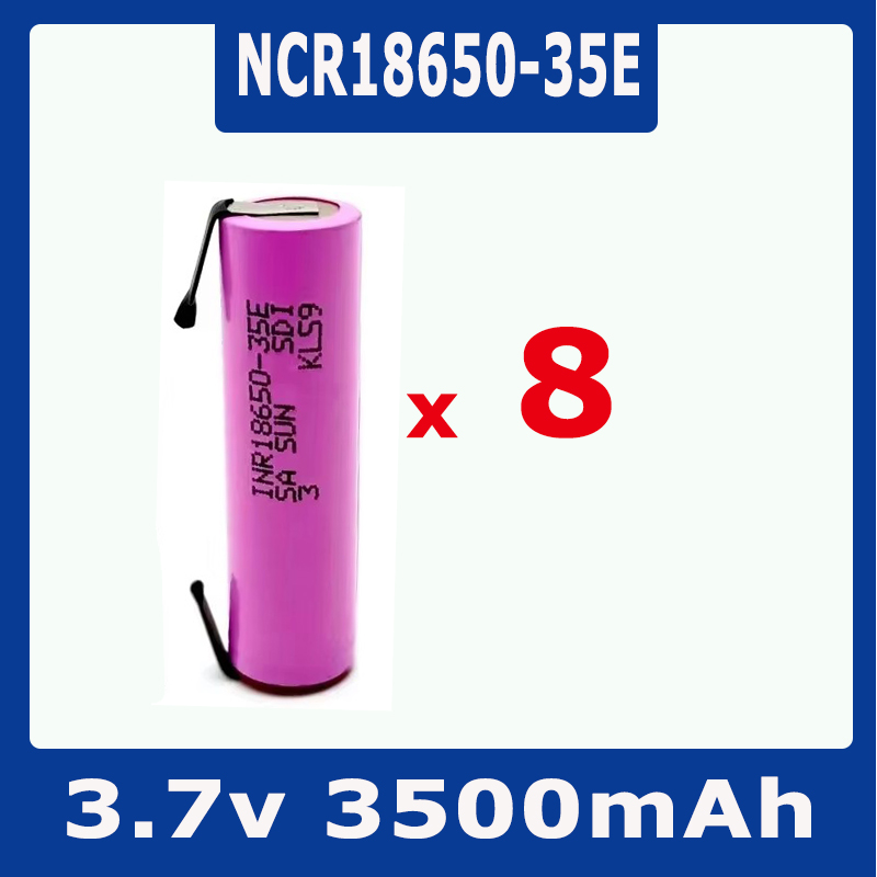18650 35E 3500mAh 20Adischarge 3.7V INR18650-35E 18650 li-ion 3.7V batterij oplaadbare batterij + DIY nicke: Oranje
