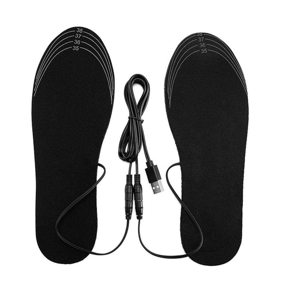 Elektrische USB Verwarmde Inlegzolen Vrouwen Mannen Skiën Voet Warmer Pad Voeten Warmer Sok Pad Mat Winter Verwarming Binnenzool Verwarming Binnenzool: Rood