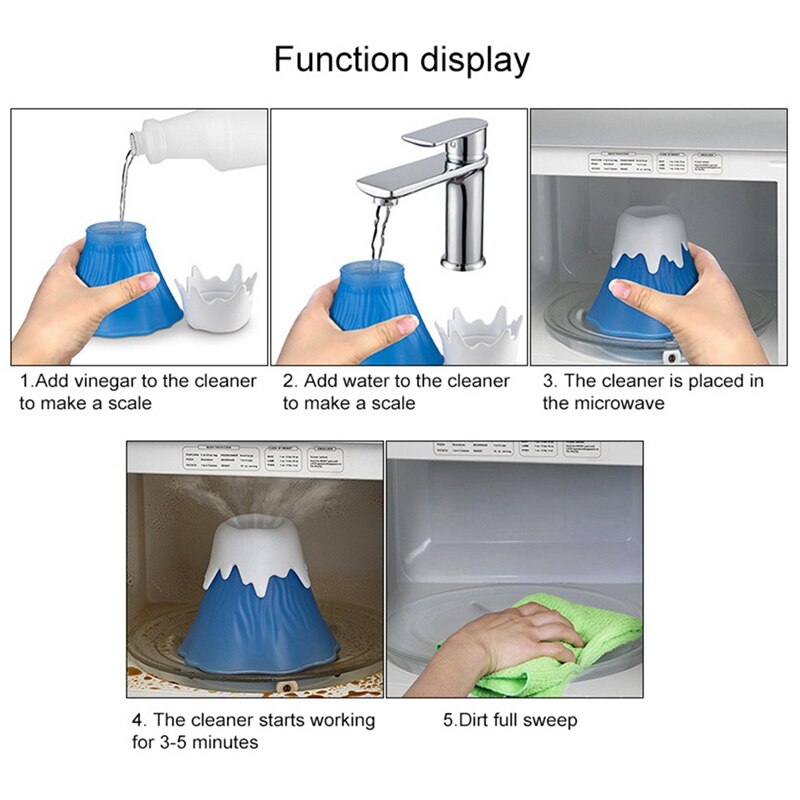 3PCS Microwave Cleaner Microwave Oven Steam Cleaner Add Water and Vinegar Kitchen Cleaner