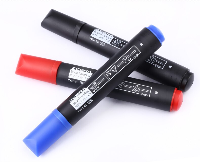 1 peça zebra 2.5mm caneta marcador apagável 1 peça escola quadro branco seco apagar marcadores azul preto vermelho material de escritório/yyr2