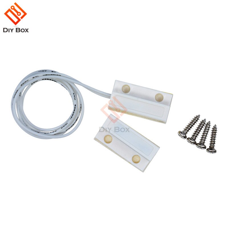 1Pair MC-38 MC38 Wired Door Window Sensor N/O Switch Magnetic Alarm 330MM Length 100V DC Normally-Closed NC For Home Safe