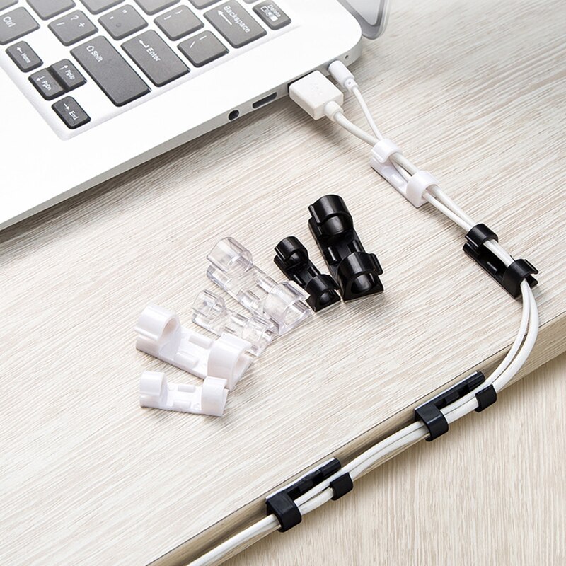 Cable Organizer Winder Clips Cable Management Desktop &amp; Workstation Wire Manager Cord Holder USB Charging Data Line Organizer