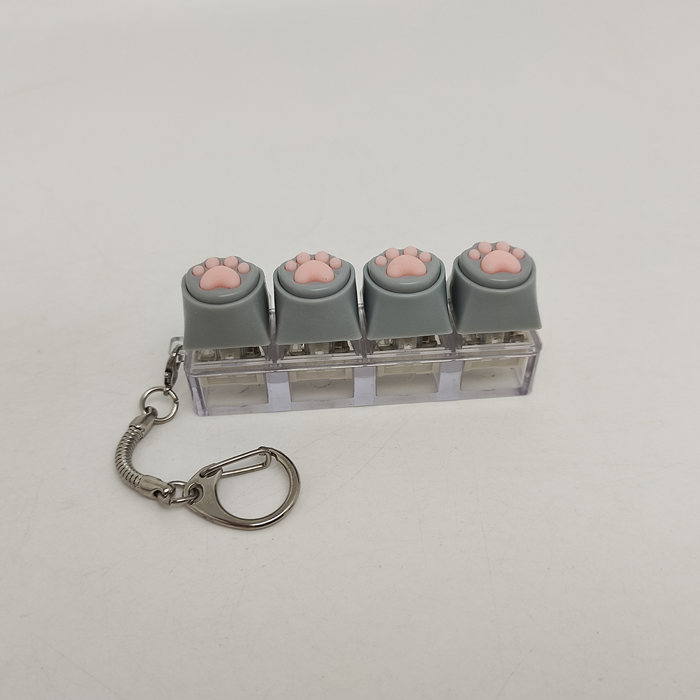 Siliconen zachte kat klauwen sleutelhanger sleutelhanger hanger mobiele telefoon rugzak hanger desktop accessoires decompressie pers gereedschap