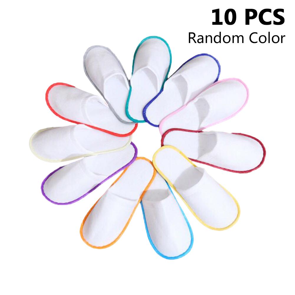 1/10 stuks thuisgasten hotel slippers reizen witte katoenen draagbare wegwerp slippers salon spa binnen slippers voor mannen en vrouwen