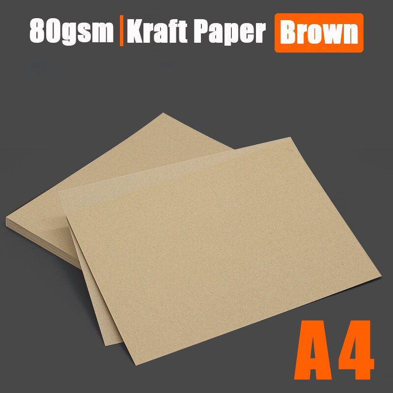 80gsm 100pcs Packaging Paper A4 Brown Kraft Paper