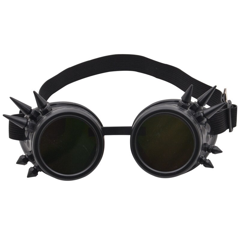 Vintage Style Steampunk Goggles Welding Punk Glasses Party Bar Cosplay Props: Black