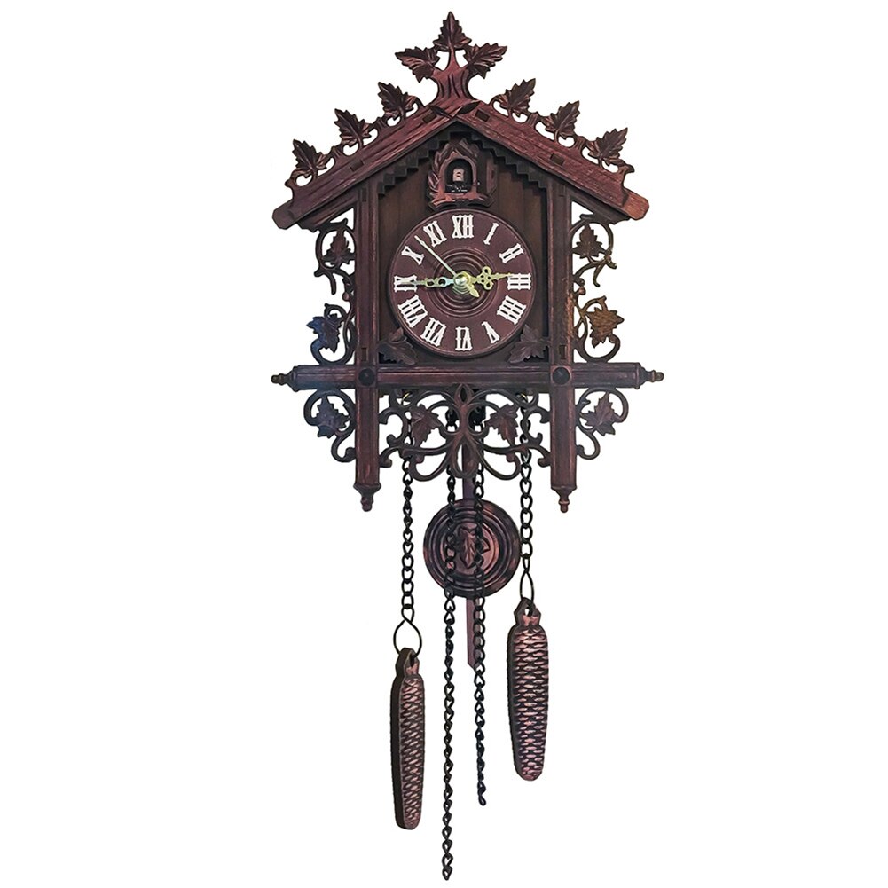 Jahrgang Wanduhr Holz Kuckuck Baum Haus Antike Uhren Zauberstab Hängen Uhren Dekorative Wanduhren Hause Dekoration