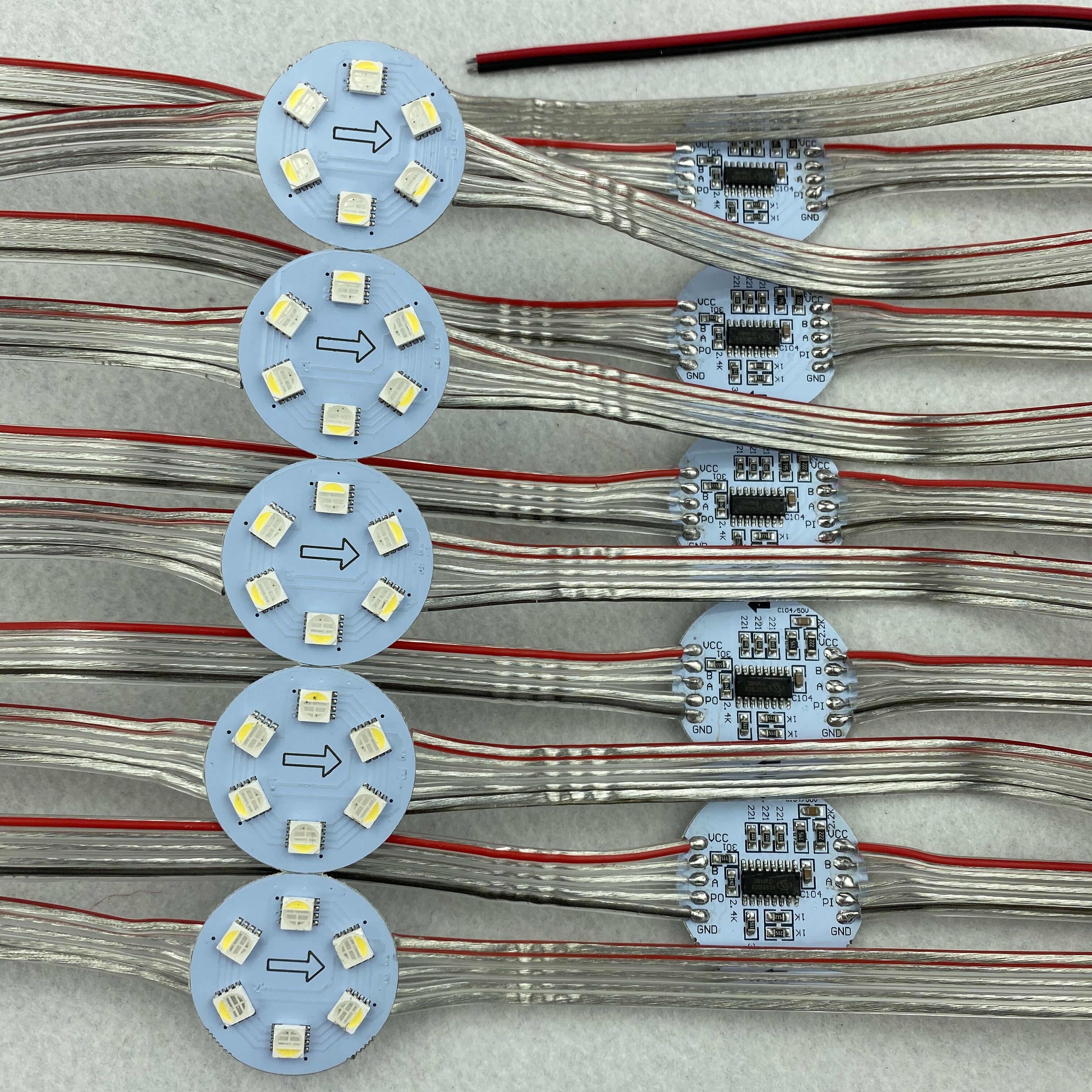 standard DMX512 DC24V RGBW;addressable pixel module,1.44W(6LEDs);non-waterproof