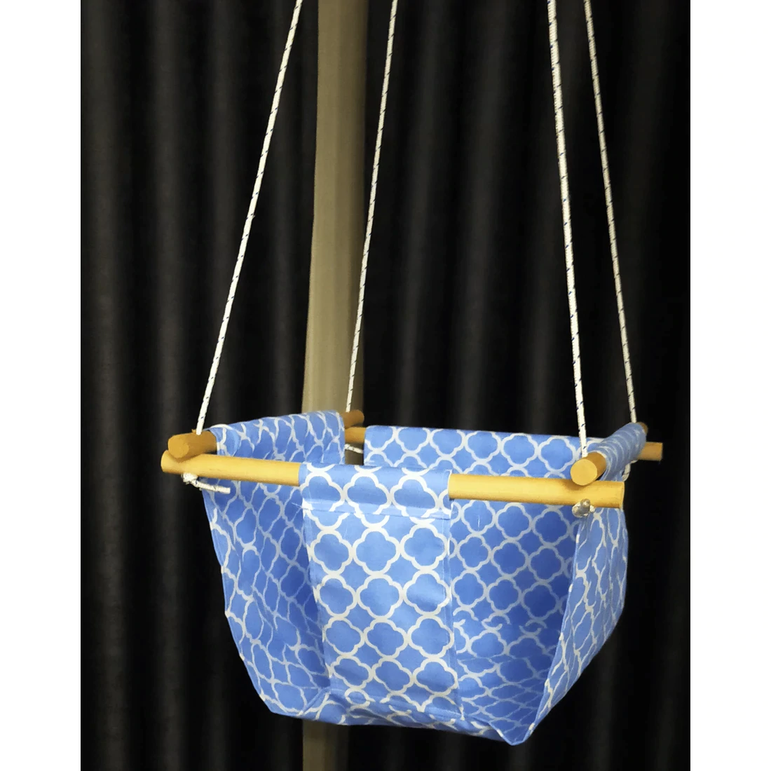 Hamac balançoire en bois pour bébé, berceau pour enfant, rapide en turquie Production biologique: Bleu