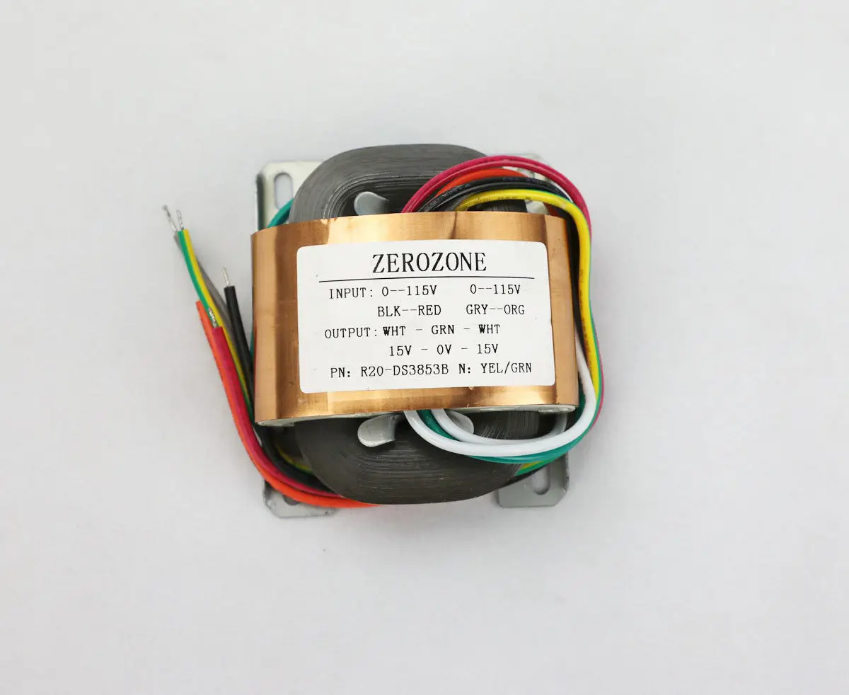GZLOZONE 30VA Pure copper R-core transformer 2X 6V / 9V /12V /15V/ 18V L9-49-1