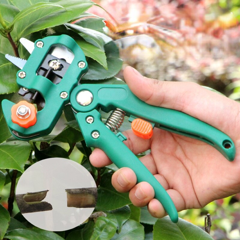 Gardening Seedling Grafter Grafting Tool Pruning Shears Fruit Tree Grafting Shears Grafting Shears Garden Tool Garden Pruners: Card green 1pcs