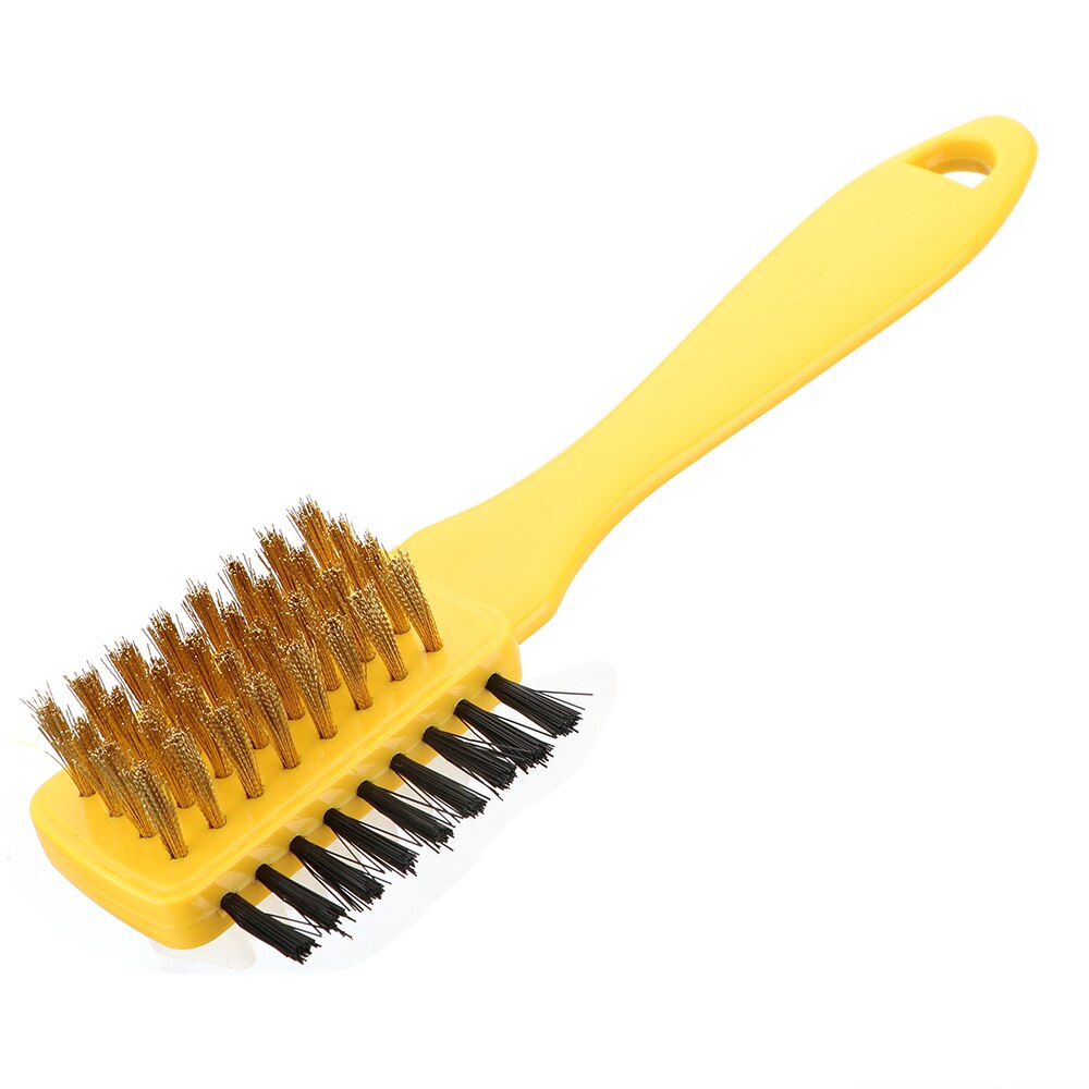 1 pieza, 3 en 1, cepillo para zapatos, cepillos de mano, práctico gamuza, Nubuck, limpiador de botas, cepillo de limpieza y juego de goma