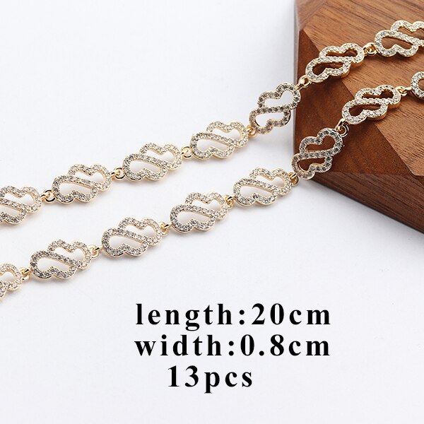 GUFEATHER M700, schmuck zubehör, 14k gold überzogen, diy ketten, zirkon, charme, hand made, kupfer metall, schmuck machen, 20 cm/lot: M70014