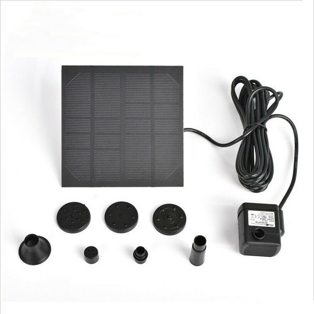 Solar Panel Powered Water Pump Garden Lawn Pool Pond Fish Aquarium Fountain Courtyards 180L/H