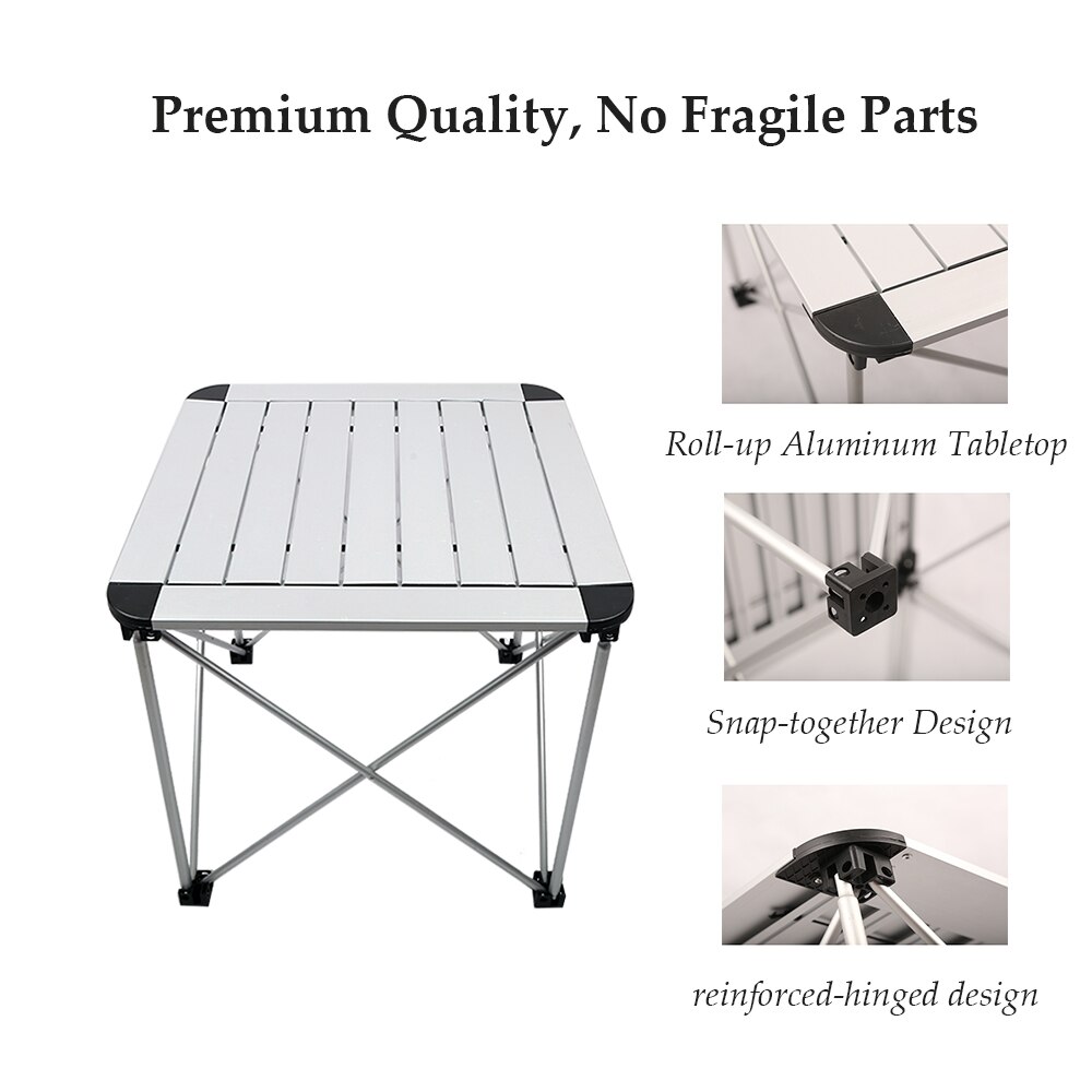 Outdoor Opvouwbare Camping Tafel Draagbare Ultralight Aluminium Tafel Met Opbergtas Voor Camping, Picknick, Bbq, Strand, vissen