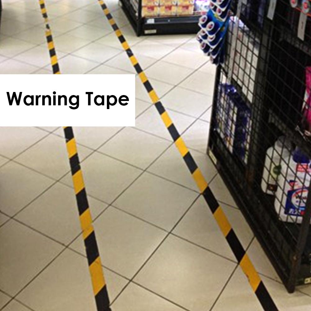 7Cm X 20M Veiligheidswaarschuwing Tape Zwart Geel Gevaar Sticker Pvc Lijm Werkplek Security Opvallende Markering Accessoires