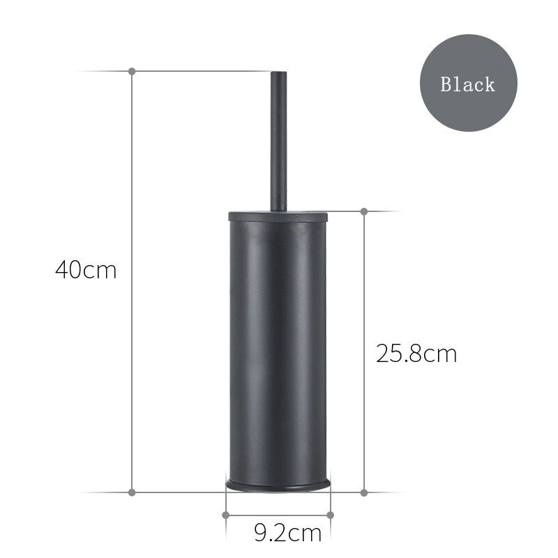 Luxury Golden Toilet Brush Bathroom Cleaning Brush Cleaner Long Handle Toilet Rack Bathroom Tool Accessories: Black