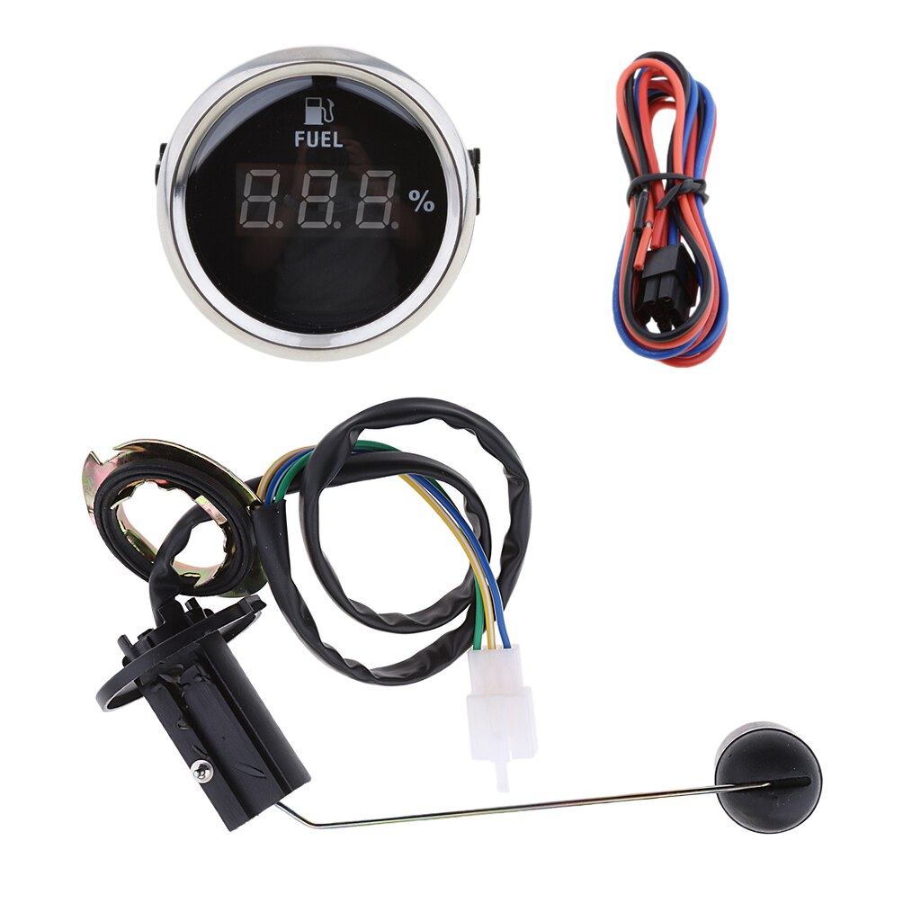 Adjustable Fuel Level Sender Sending Unit + 2inch Fuel Level Gauge Meter