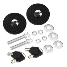 Véritable Fiber de carbone superposition moteur capot goupille serrure capot loquet clé fiable