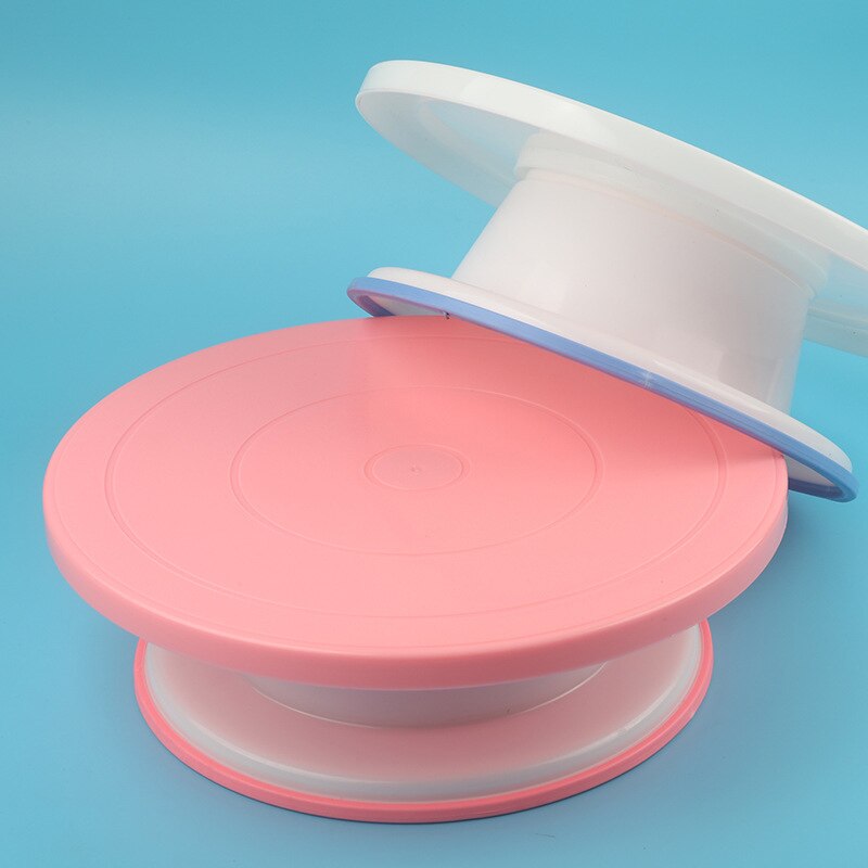 Pp Plastic Roterende Plaat Voor Cake Ingebouwde Lager Revolving Spinning Ronde Cake Stand Cupcake Draaitafel Draaitafel Gereedschap