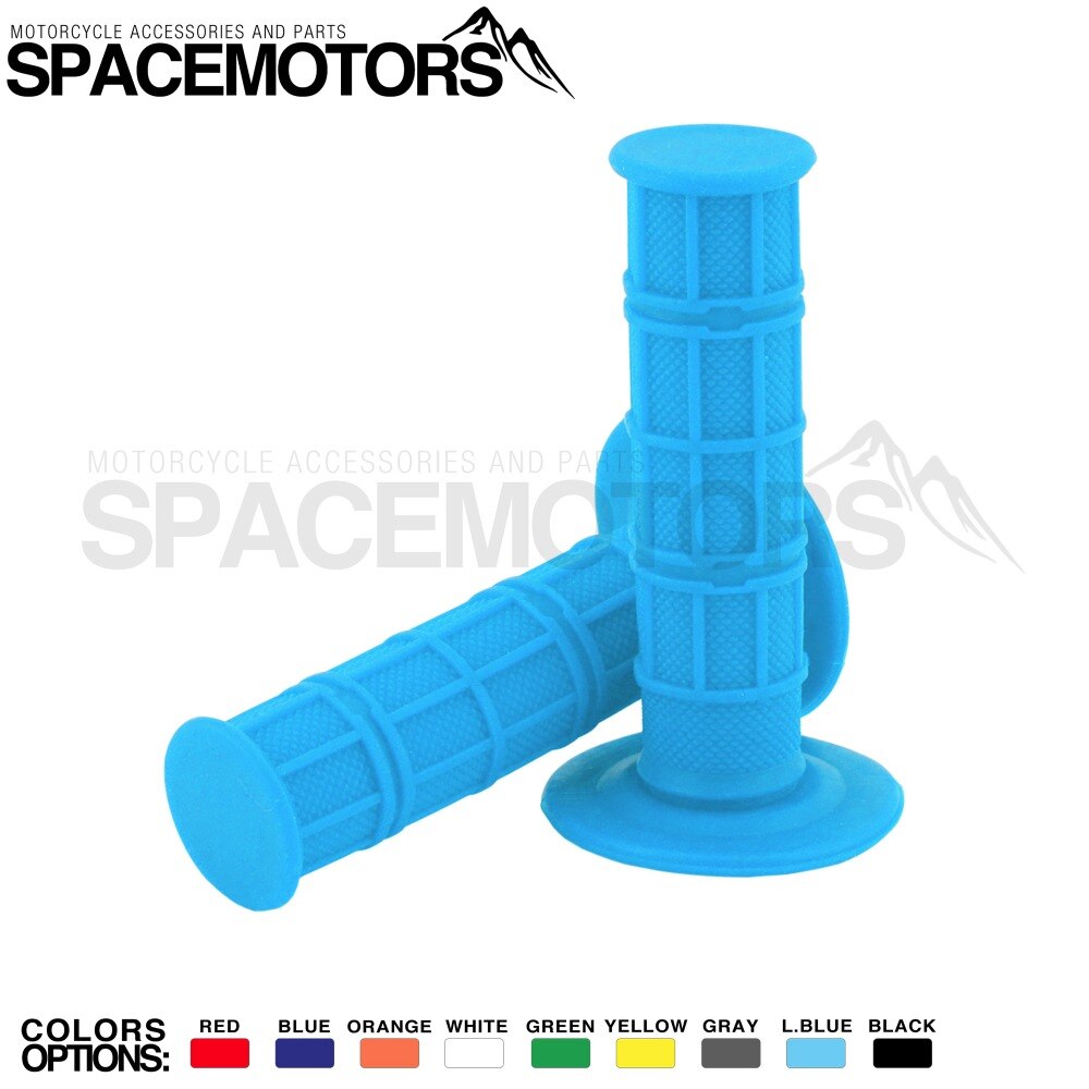 Green ruber grips for motorcycle handlear fit for motocross enduro supermoto pitbike dirt pit bike KX KL KLX KLZ 125 150 300 350: Light Blue