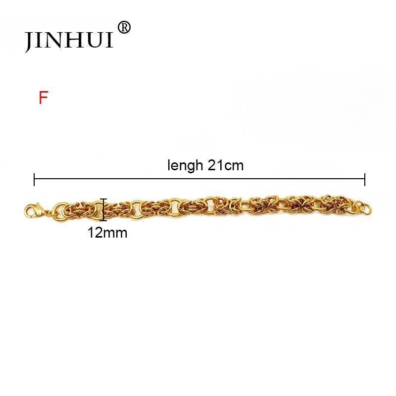 Jin hui moda nova etiópia africana cor de ouro dos homens pulseira feminino festa ornamento presentes de luxo para amigos dubai bangle jóias: F