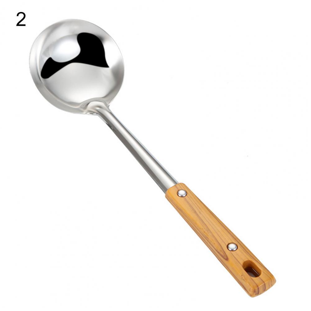 Good Wok Spatula Rounded Edge Corrosion Resistant Lightweight Soup Scoop Wok Spatula Kitchen Tools: 2
