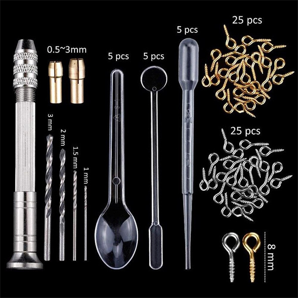 Gør-det-selv-smykkefremstillingsforme 83 stykker gør-det-selv-krystal epoxy limsæt armring vedhæng smykker silikoneform