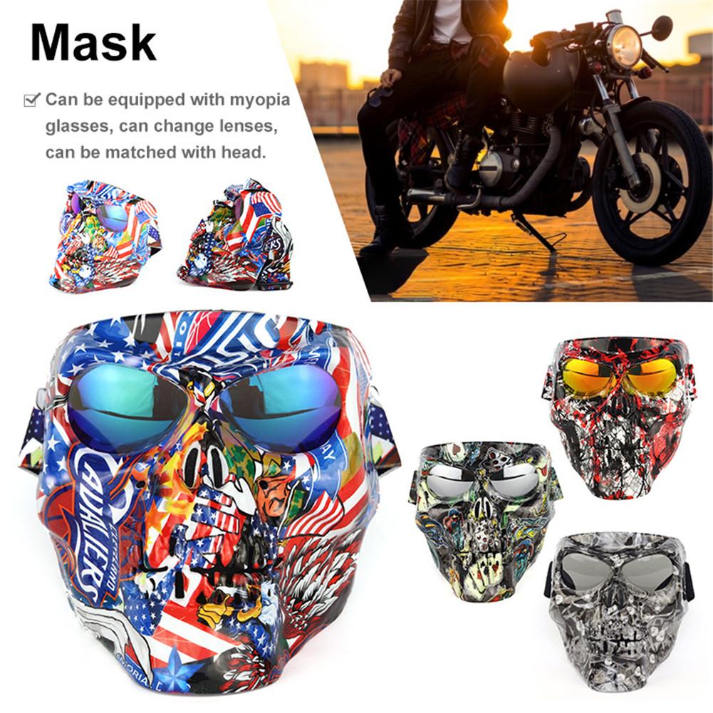 Masque de casque facial, lunettes détachables de Jet Ski, lunettes de Scooter, de Skate, de Motocross, de moto