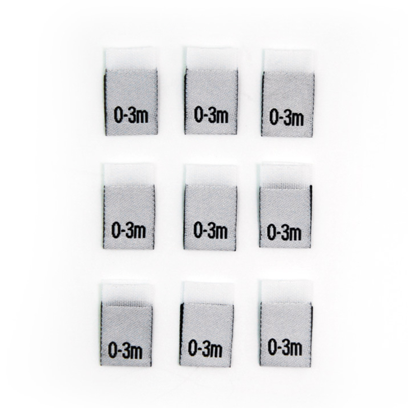 100Pcs Baby Kleding Maat Label Zwart Wit Tags Chirldren Kleding Tag T-shirt Jurk Diy Naaien Materiaal