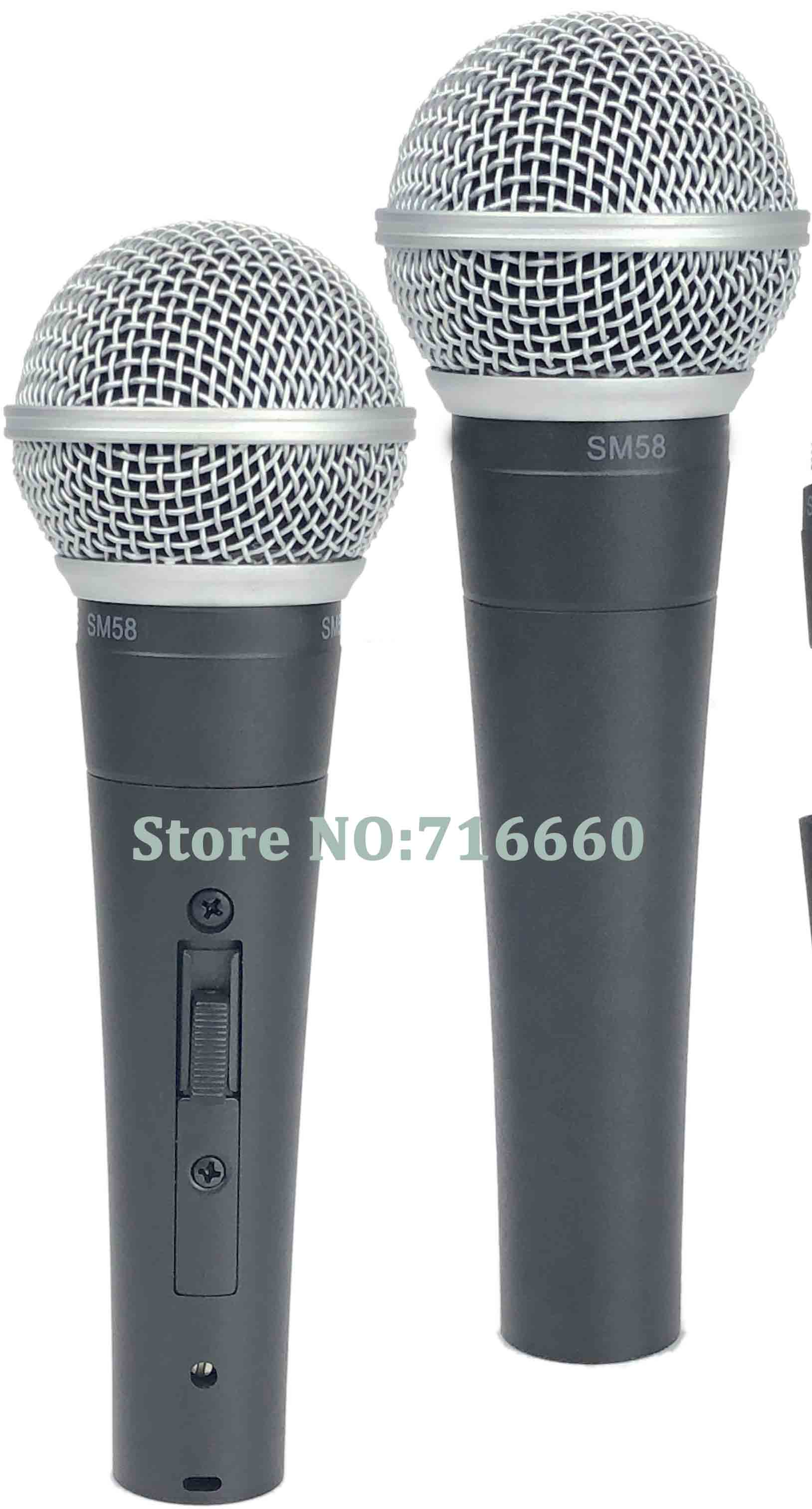 2pcs/lot B57A or b58A,or s57 or s58,or s58-50A,565S wired mic with seperate packing box ,clipper and zipper bag: SM58S