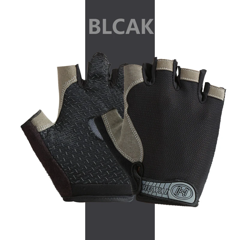 Gym Anti Slip Half Vinger Handschoenen Ademende Halters Handschoenen Heren Dames Elastische Schok Oefening Sporthandschoenen voor Fietsen