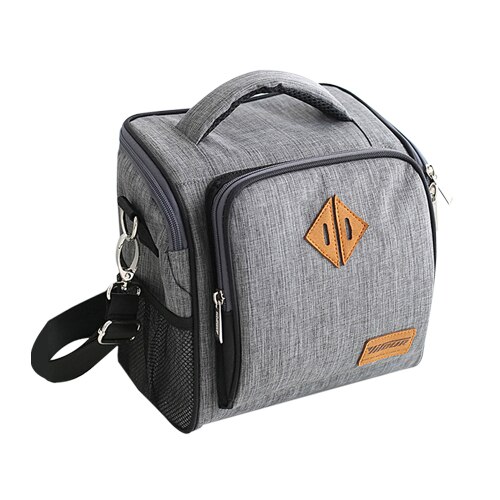 Picnic Portable Lunch Thermal Bag Food Bento Cold Insulation Tote Fruit Beverage Preservation Organizer Pouch Accessories Supply: Gray A
