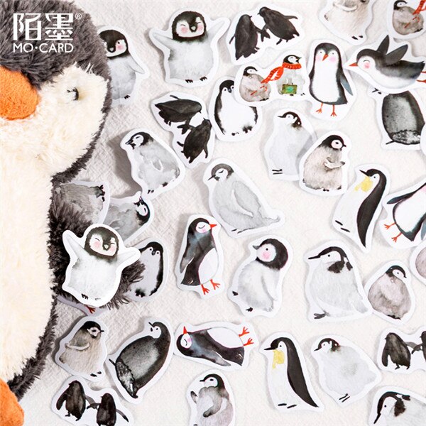 Pegatinas de copos de nieve de invierno Kawaii, adhesivos para portátil, pegatinas decorativas de paisaje para planificador diario, colección de recortes: 293