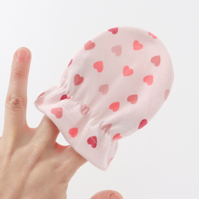 Gants en coton doux anti-rayures pour bébé, 1 paire, mitaines anti-rayures pour -né, Protection du visage, fournitures de Protection des mains pour nourrissons