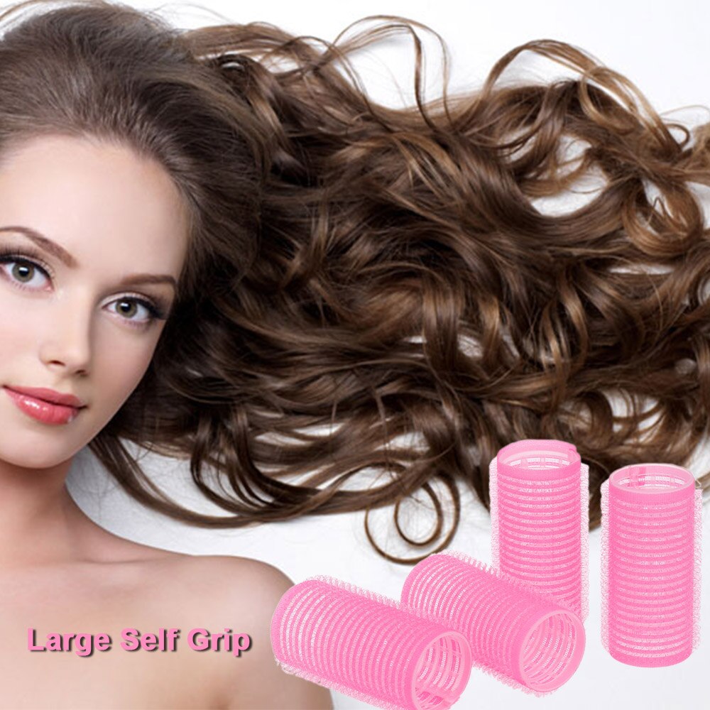 10pcs Large Self Grip Hair Rollers Pro Salon Hairdressing Curlers Multi Size Hair Salon tool