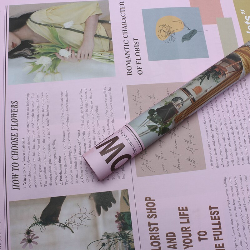 10 Vellen Europese Engels Krant Retro Geïmporteerd Kraftpapier Bloemen Pakket Bloem Verpakking Materiaal: 2