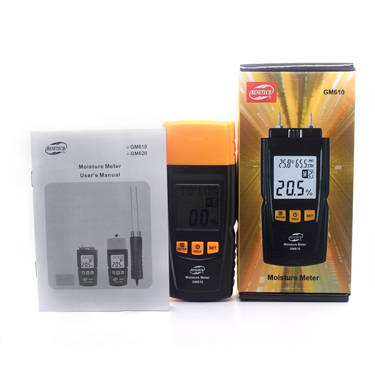 GM610 Digital LCD Display Wood Moisture Meter Gauge Humidity Tester