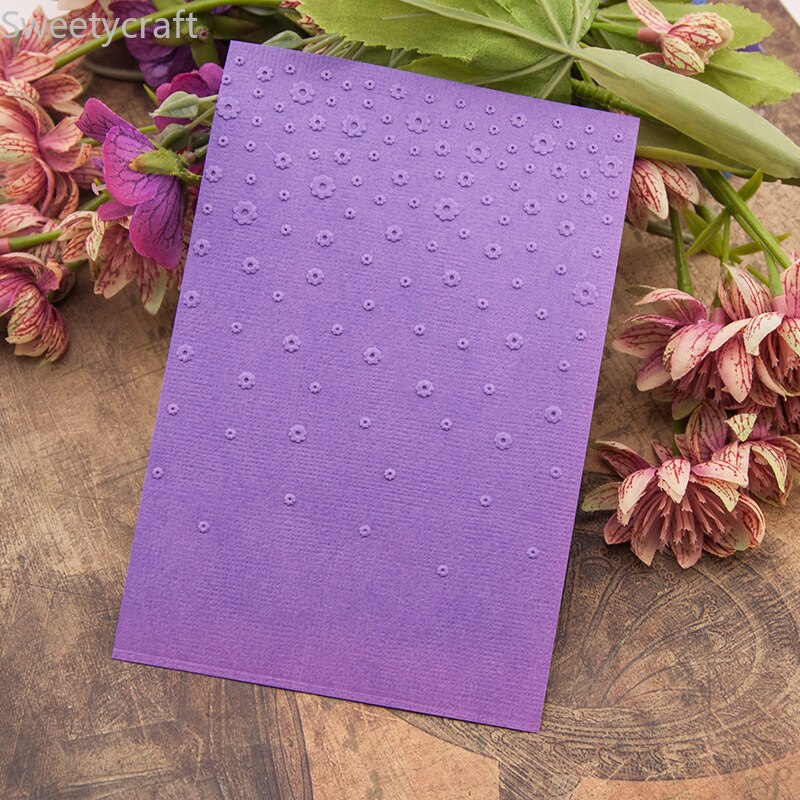 Small Flower Print Plastic Embosser Stencil DIY Embossing Folders For Card Making Supplies Paper Craft Scrapbooking
