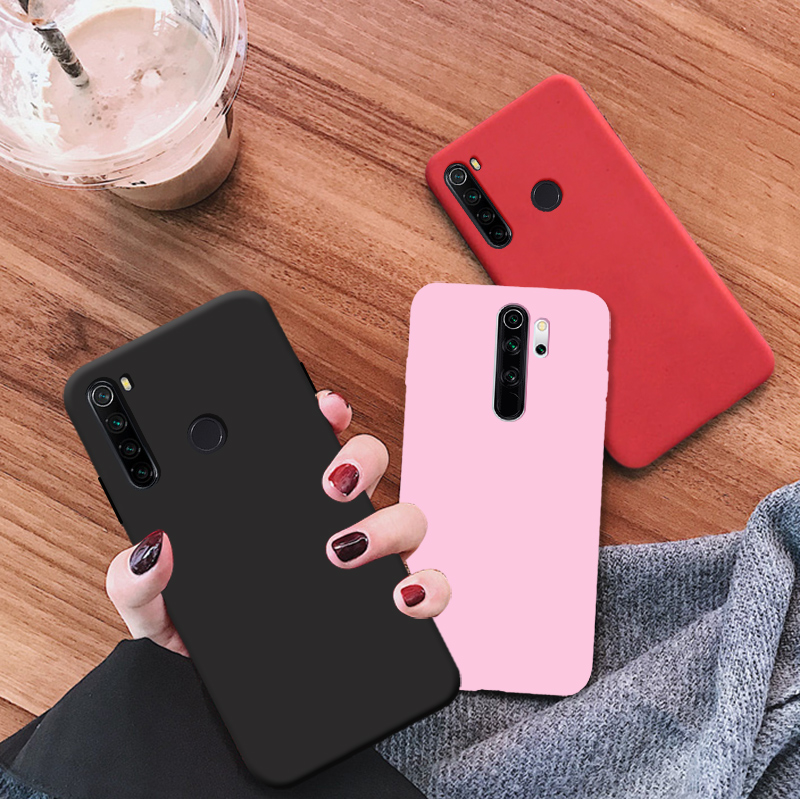 Para Xiaomi Redmi 8 8A Note 8 8T Pro mate colorido silicona TPU funda para Redmi Note8 Pro 8 8A color caramelo funda suave