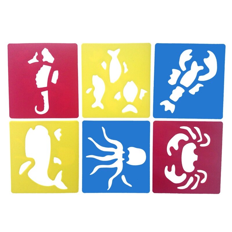 Pochoirs de peinture en plastique PP, bricolage, modèles de dessin lavables pour enfants, apprentissage de la peinture, pochoir, jouets: H14