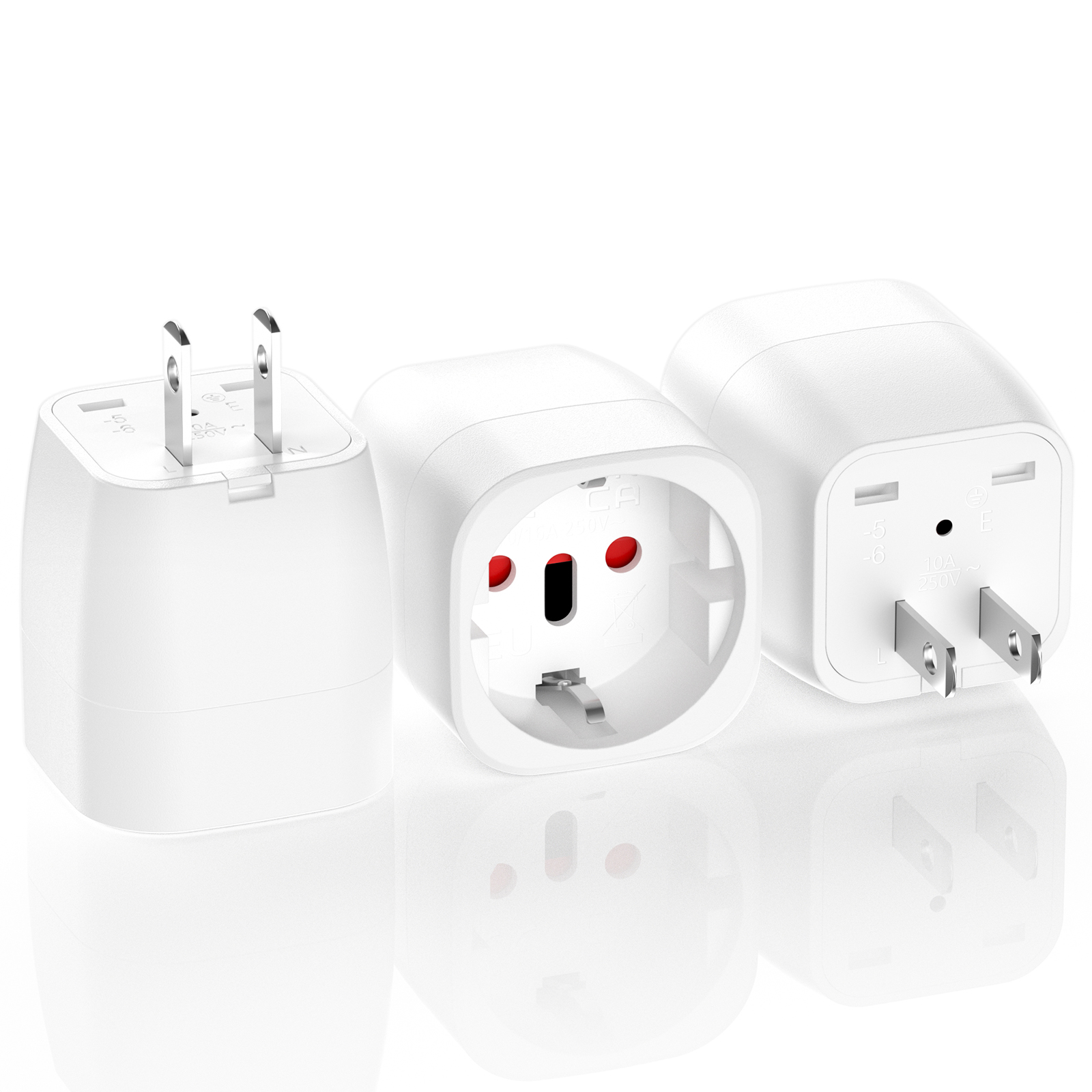 3 stks EU Naar VS Japan Canada Reisstekker Europees Italië Zwitserland Brazilië Socket Adapter USA JP Travel Adapter Power Converter: Type 15
